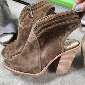 Vince Camuto, 8.5, suede booties/heels